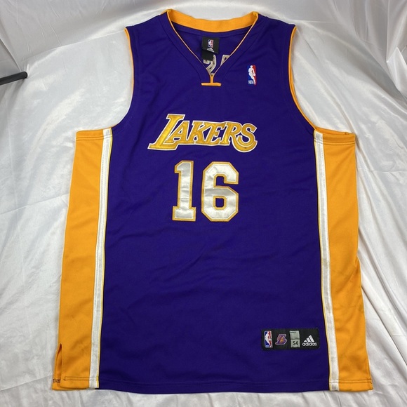 LA Lakers embroidered “Gasol #16” Basketball Jersey Size XXL/54 - Picture 8 of 15